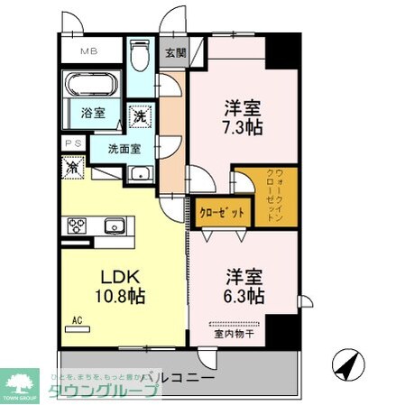 シェルト新都心の物件間取画像